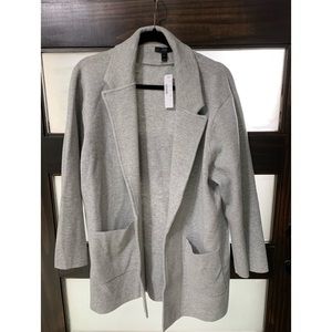 Grey J. Crew sweater blazer size 2x